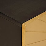 vidaXL Meuble TV Noir et or 105 x 33 x 46 cm Bois d'ingénierie