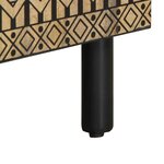 vidaXL Meuble TV noir 105x33 5x46 cm bois massif manguier brut