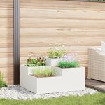 Jardinière vidaXL 100x100x48 cm Acier Blanc