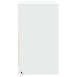 vidaXL Armoires de chevet et lumières LED 2Pièces blanc bois d'ingénierie