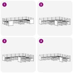 vidaXL Ensemble de canapés d'extérieur 8 Pièces Naturel