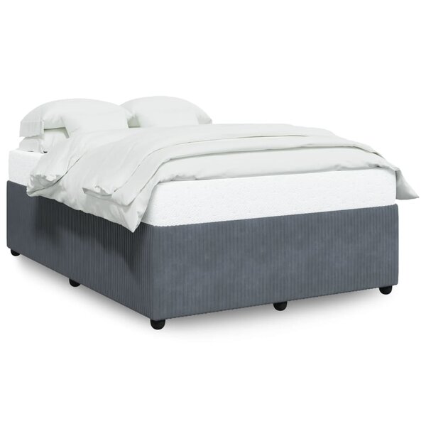 vidaXL Cadre de lit Gris foncé 160 x 200 cm Velours