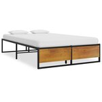 vidaXL Cadre de lit sans matelas noir métal 120x200 cm