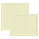 vidaXL Coussins de siège et de dos 2 Pièces Crème 47 x 45 x 2 cm