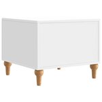 vidaXL Table basse Blanc brillant 49 x 50 x 40 cm Bois d'ingénierie