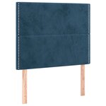 vidaXL Cadre de lit avec tête de lit Bleu foncé 80x200 cm Velours