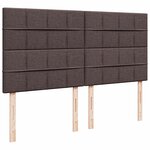 vidaXL Sommier à lattes de lit avec matelas Marron foncé 200x200 cm