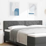 vidaXL Tête de Lit en Tissu Geometric Manuel Gris foncé 180 cm tissu