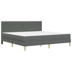 vidaXL Cadre de lit avec matelas Gris foncé 180 x 200 cm tissu