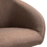 vidaXL Chaises à manger lot de 4 marron tissu
