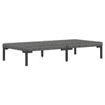 vidaXL Salon de jardin 9 Pièces avec coussins Résine tressée Gris foncé