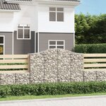 vidaXL Paniers à gabions arqués 4 Pièces 200x50x140/160 cm Fer galvanisé