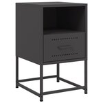 vidaXL Table de chevet noir 36x39x60 5 cm acier