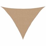 vidaXL Voile d'ombrage 160 g/m² Taupe 2 5x2 5x3 5 m PEHD