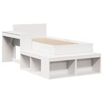 vidaXL Cadre de lit sans matelas blanc 90x200 cm bois de pin massif