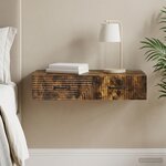 vidaXL Table d'appoint murale 87 5 x 34 5 x 17 cm Bois d'ingénierie
