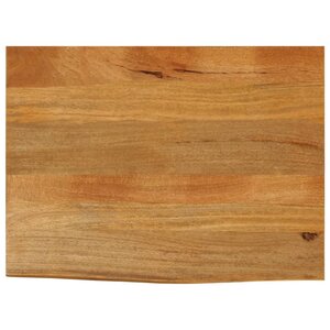 vidaXL Dessus de table à bord vivant 80x60x3 8 cm bois massif manguier