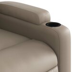 vidaXL Fauteuil inclinable électrique Cappuccino Similicuir