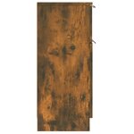 vidaXL Buffets 2 Pièces Chêne fumé 30x30x70 cm Bois d'ingénierie