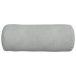 vidaXL Coussins d'accent 2 Pièces Gris clair Ø 15 x 40 cm