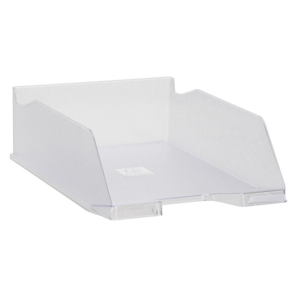 Corbeille à courrier maxi format exacompta cristal - lot de 4