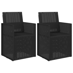 vidaXL Chaises de jardin salle à manger 2 Pièces Anthracite PP