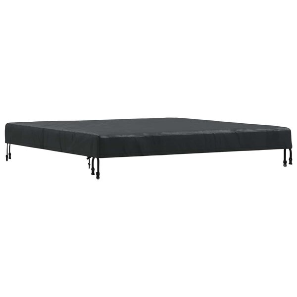 vidaXL Housse de Table Uni Noir 122 x 122 x 15 cm tissu