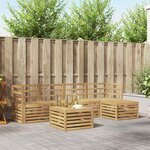 vidaXL Ensemble de canapés d'extérieur 6 Pièces Blanc