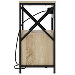 vidaXL Cabinet de chevet avec tiroir Chêne sonoma 40 x 31 x 60 cm