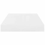 vidaXL Étagère murale flottante 4 Pièces Blanc brillant 40x23x3 8 cm MDF