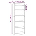 vidaXL Bibliothèque/séparateur de pièce chêne sonoma bois d'ingénierie