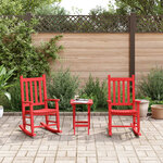 vidaXL Chaises à bascule enfants lot de 2 rouge bois peuplier massif