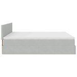 vidaXL Cadre de lit ottoman avec matelas gris clair 200x200 cm velours