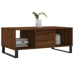 vidaXL Table basse Chêne marron 90x50x36 5 cm Bois d'ingénierie