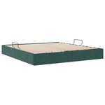 vidaXL Cadre de lit ottoman Vert foncé 160 x 200 cm Velours