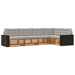 vidaXL Ensemble de canapés d'extérieur 5 pc Naturel et gris clair