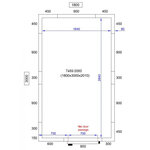 Chambre froide négative avec groupe négatif - hauteur 2010 mm - combisteel -  - acier inoxydable1800 x 3000 x2010mm