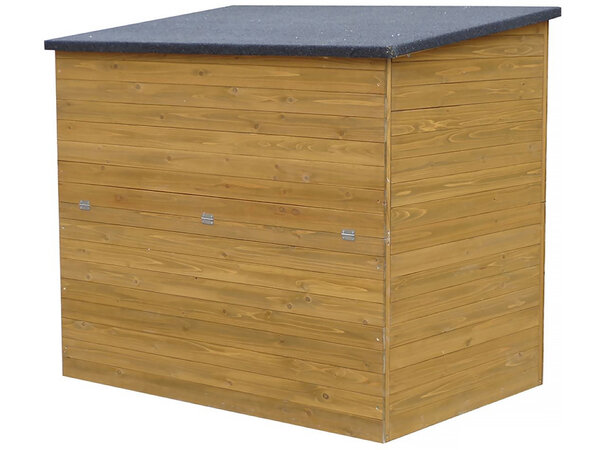 Coffre de jardin en bois "caja" - 137 x 91 x 121 cm - marron