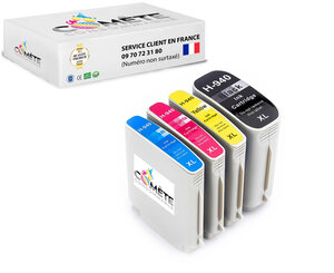 940xl - 4 cartouches compatibles hp 940 xl 940xl - 1 noir + 1 cyan + 1 magenta + 1 jaune