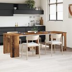vidaXL Table à dîner 240 x 85 x 75 cm Bois d'ingénierie Bois ancien