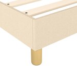 vidaXL Cadre de lit crème 180x200 cm tissu