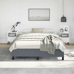 vidaXL Cadre de lit sans matelas gris foncé 137x190 cm velours