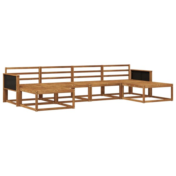 vidaXL Ensemble de canapés d'extérieur 6 Pièces Naturel