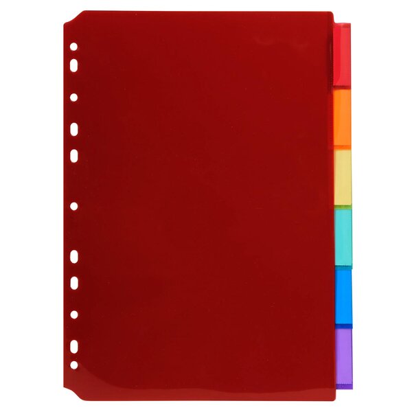 Intercalaires Pp Transparent Couleurs Avec Porte Étiquette A4 6 Positions - Couleurs Assorties - X 10 - Exacompta