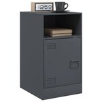 vidaXL Table de chevet anthracite 34 5x39x62 cm acier