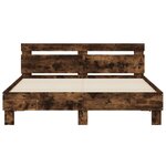vidaXL Cadre de lit sans matelas chêne fumé 150x200 cm