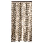 vidaXL Rideau anti-mouches beige et marron 100x230 cm chenille
