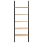 vidaXL Étagère inclinée à 5 niveaux Marron clair et noir 64x35x185cm