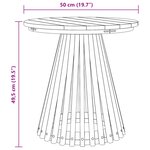 vidaXL Table d'appoint de jardin Ø50x49 5 cm en bois massif de teck