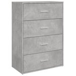 vidaXL Buffets 2 Pièces gris béton 60x31x84 cm bois d'ingénierie